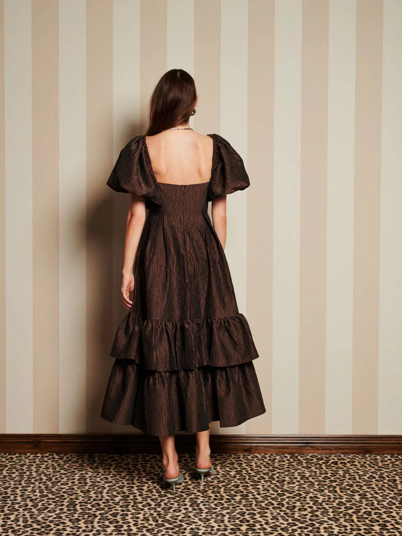 <b>DREAM</b> Antiques Jacquard Midi Dress - Image 3