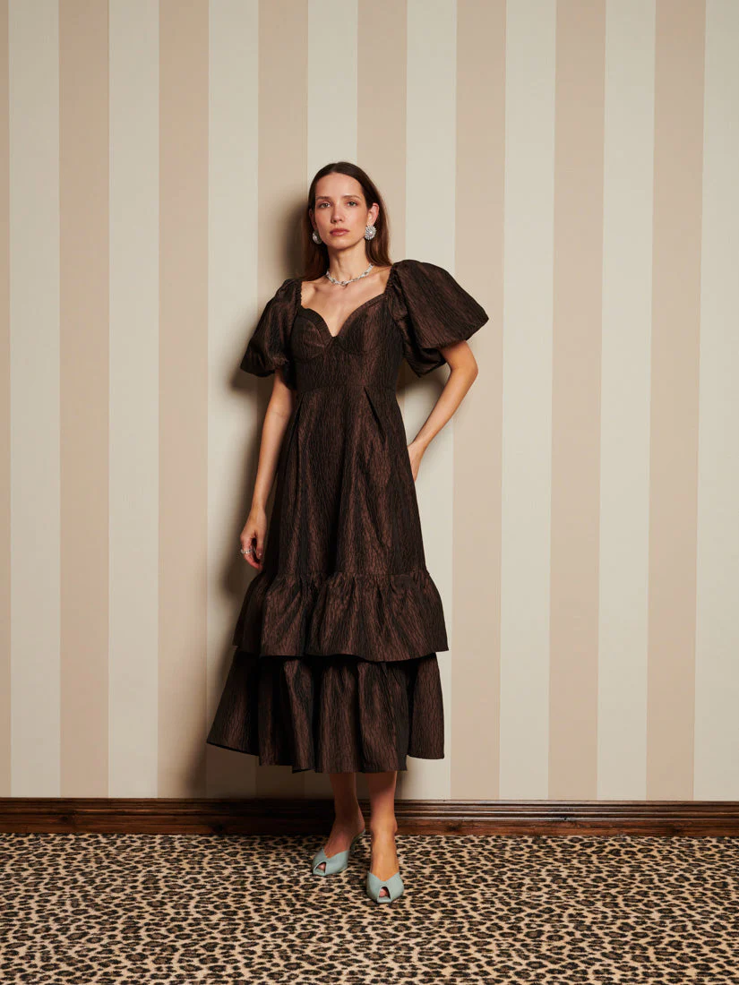 <b>DREAM</b> Antiques Jacquard Midi Dress - Image 4
