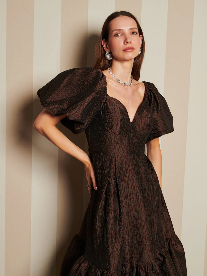 <b>DREAM</b> Antiques Jacquard Midi Dress - Image 5