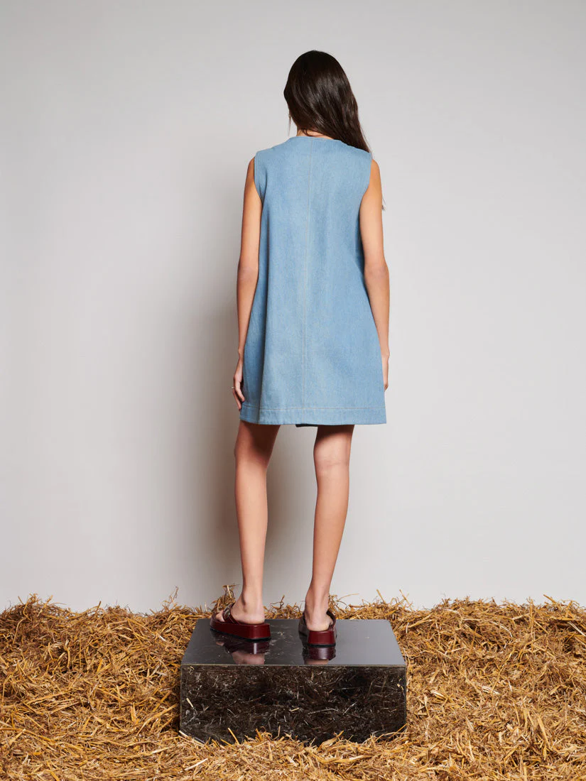 <b> Ghospell </b> Beckett Denim Mini Dress - Image 4