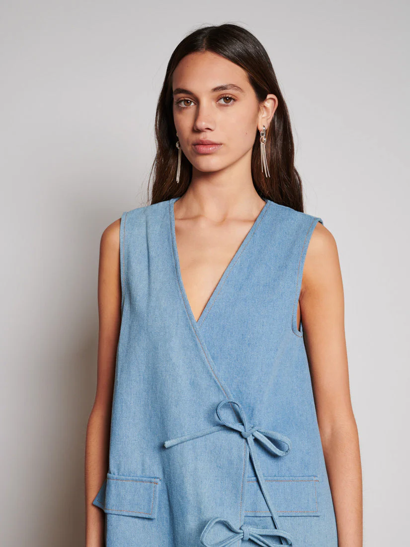 <b> Ghospell </b> Beckett Denim Mini Dress - Image 5