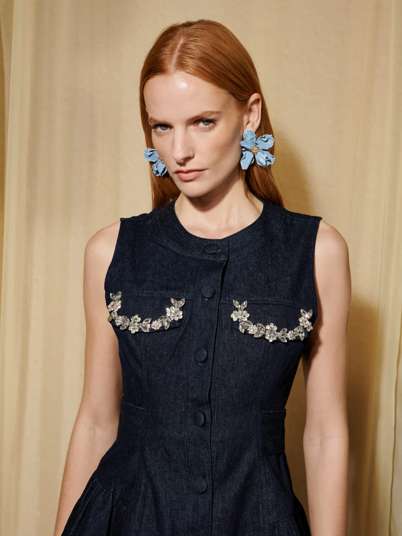 <b>DREAM</b> Brightside Denim Embellished Top - Image 5