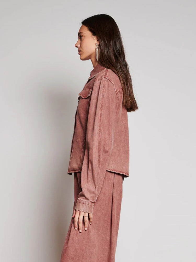 <b> Ghospell </b> Britt Denim Shirt - Image 3