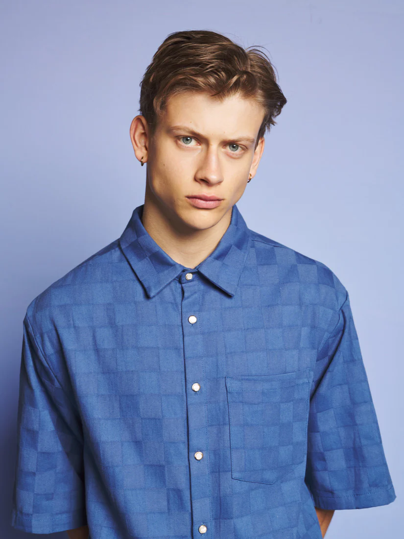 Cabin Embossed Denim Boxy Shirt - Image 7
