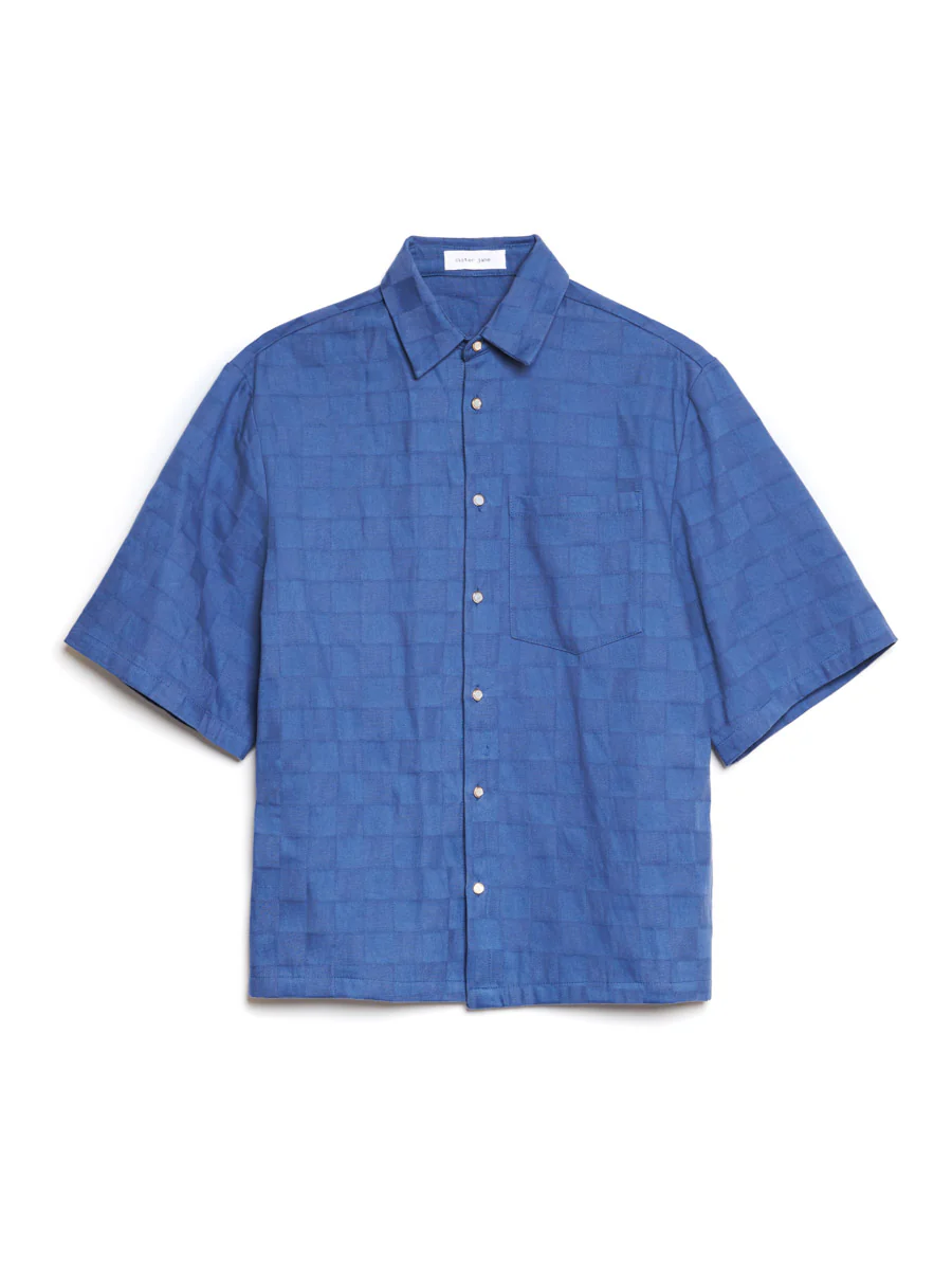 Cabin Embossed Denim Boxy Shirt - Image 9