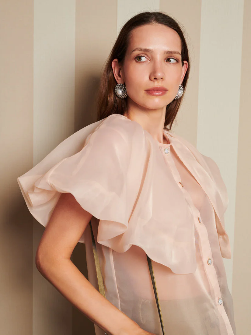 <b>DREAM</b> Harmony Organza Cape Blouse - Image 6