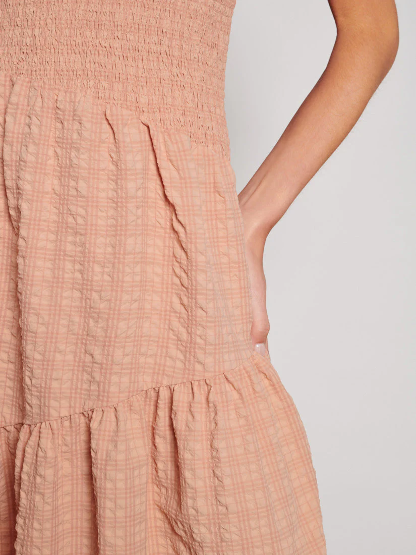 <b> Ghospell </b> Keziah Check Midi Dress - Image 6