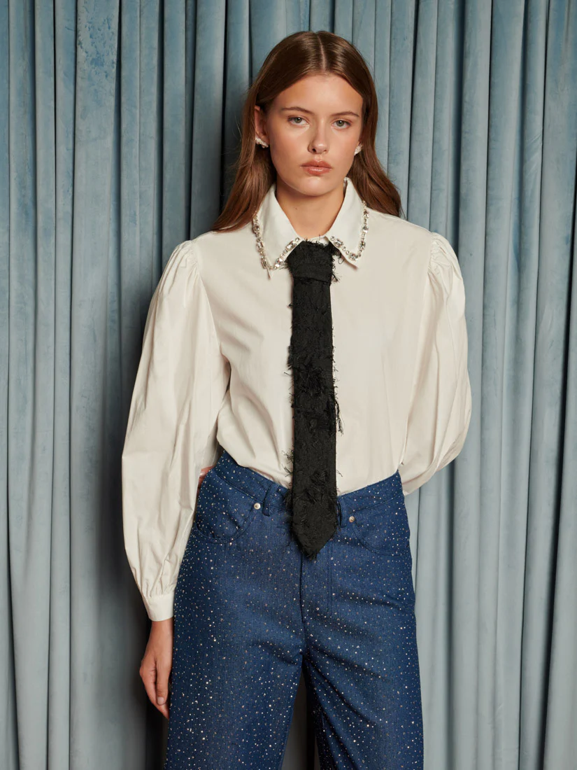 Lens Frayed Tie - Image 3