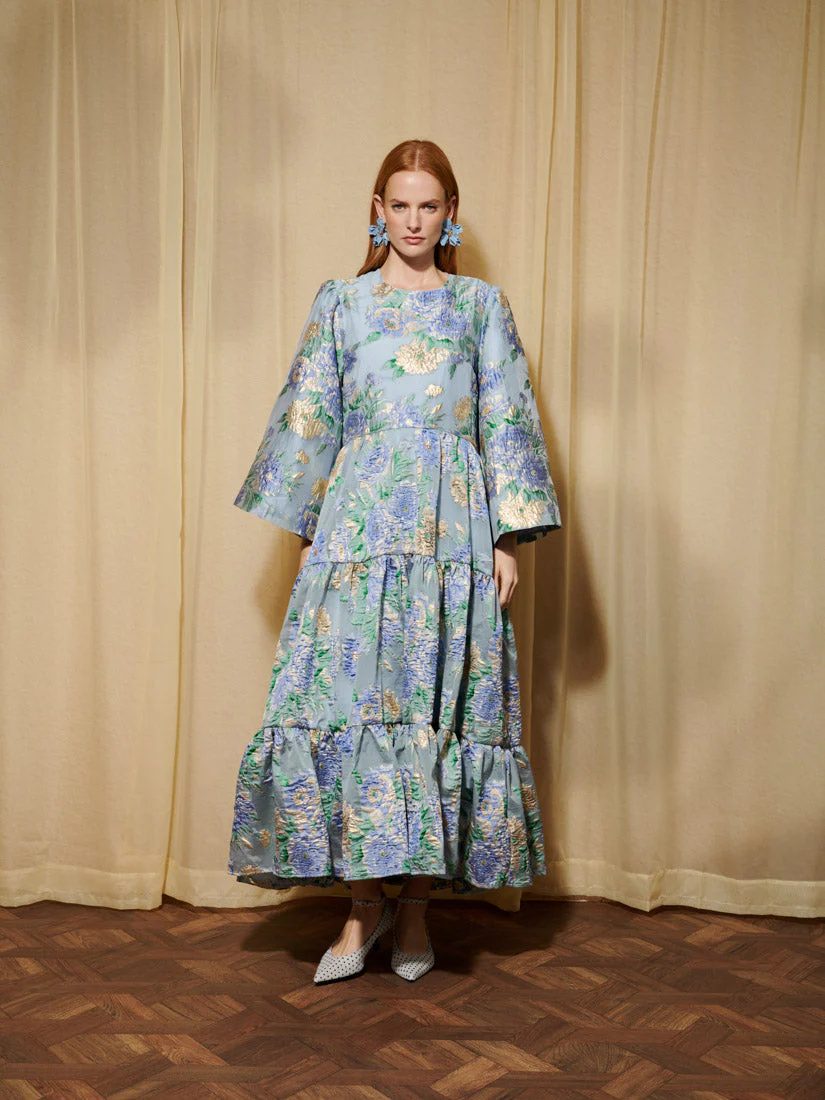 <b>DREAM</b> Lilt Floral Jacquard Maxi Dress - Image 4