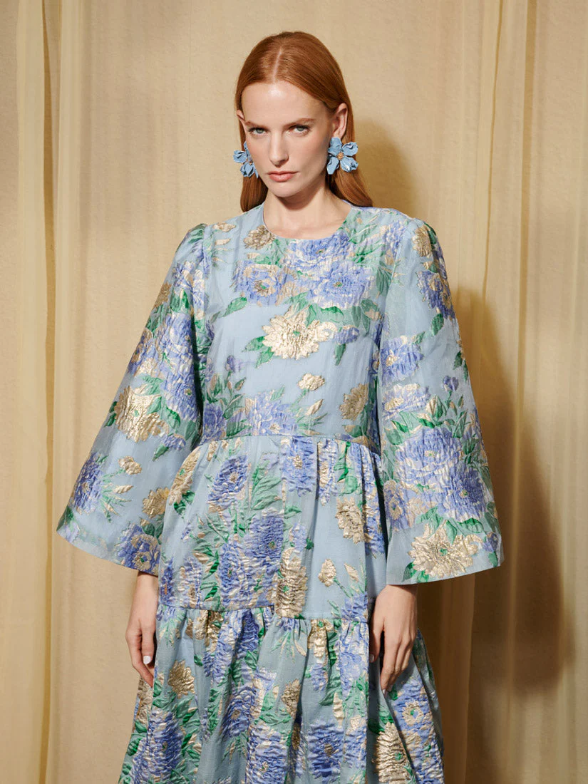 <b>DREAM</b> Lilt Floral Jacquard Maxi Dress - Image 5