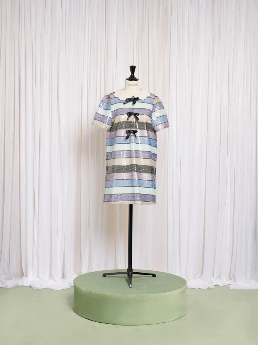 Orchid Sequin Mini Dress - Image 4