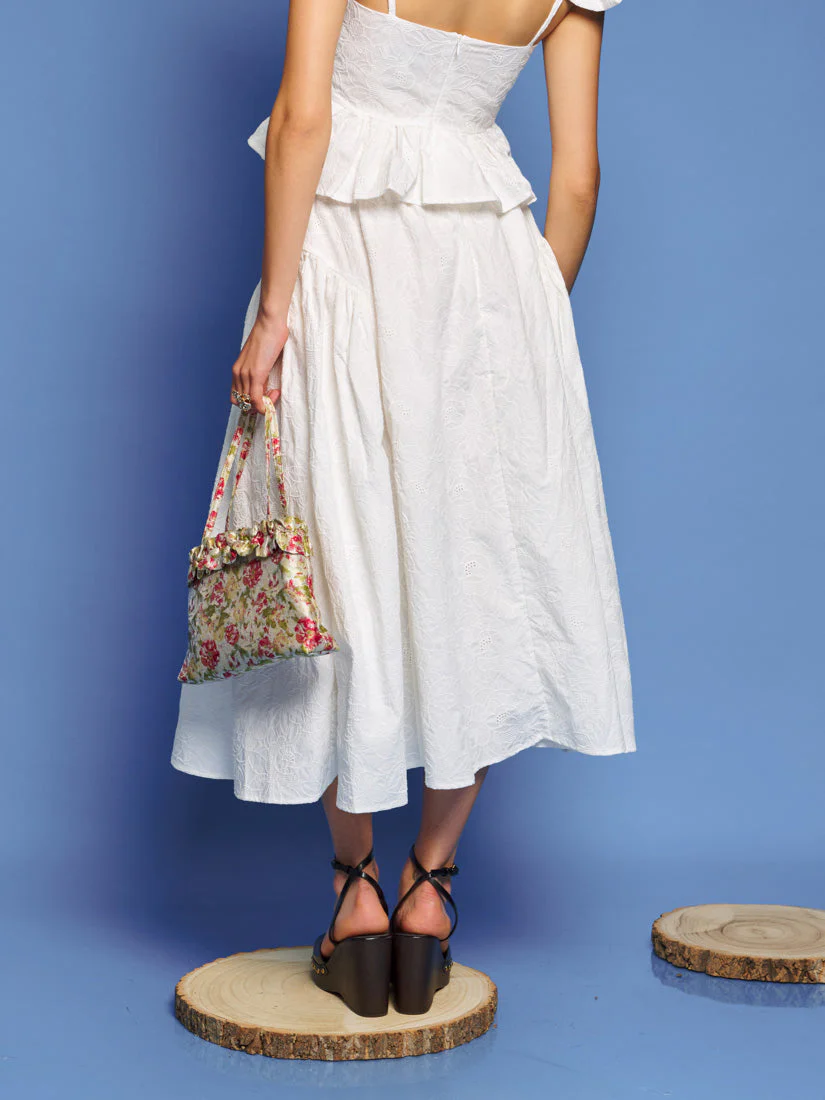 <b>DREAM</b> Pines Embroidered Midi Skirt - Image 3