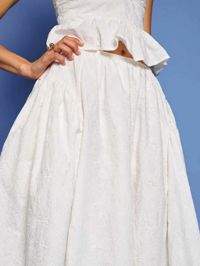 <b>DREAM</b> Pines Embroidered Midi Skirt - Image 5