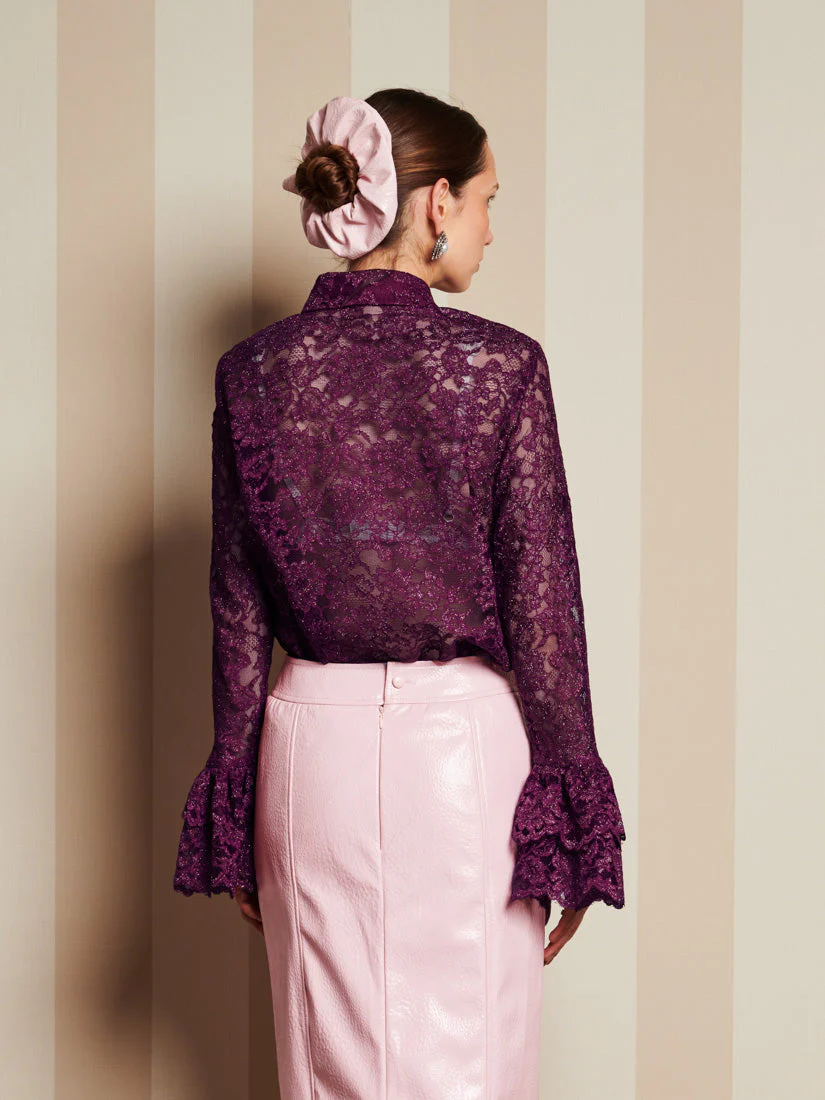 <b>DREAM</b> Quill Lace Ruffle Blouse - Image 3