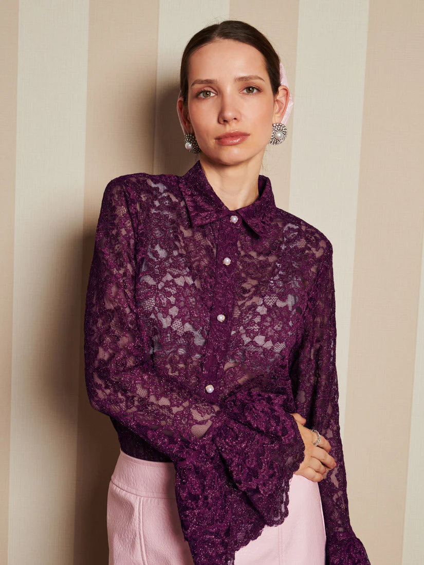 <b>DREAM</b> Quill Lace Ruffle Blouse - Image 5