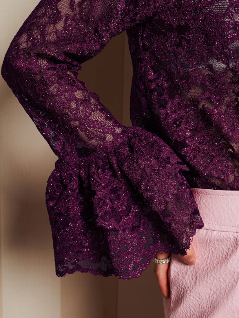 <b>DREAM</b> Quill Lace Ruffle Blouse - Image 6