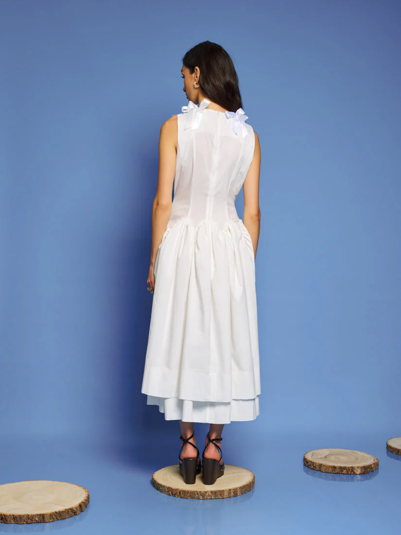 <b>DREAM</b> Shoreline Bows Midi Dress - Image 3