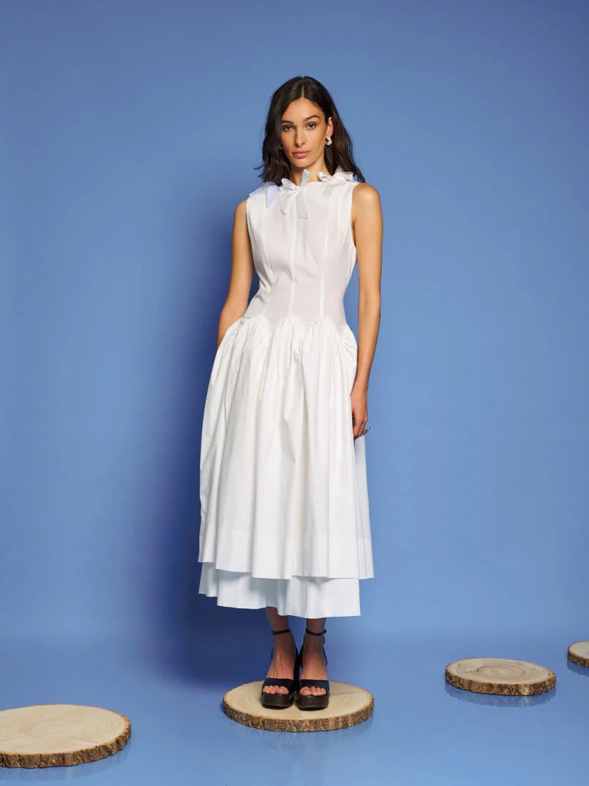 <b>DREAM</b> Shoreline Bows Midi Dress - Image 4