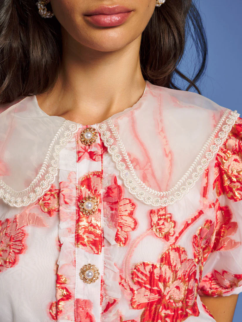 <b>DREAM</b> Willa Jacquard Blouse - Image 6