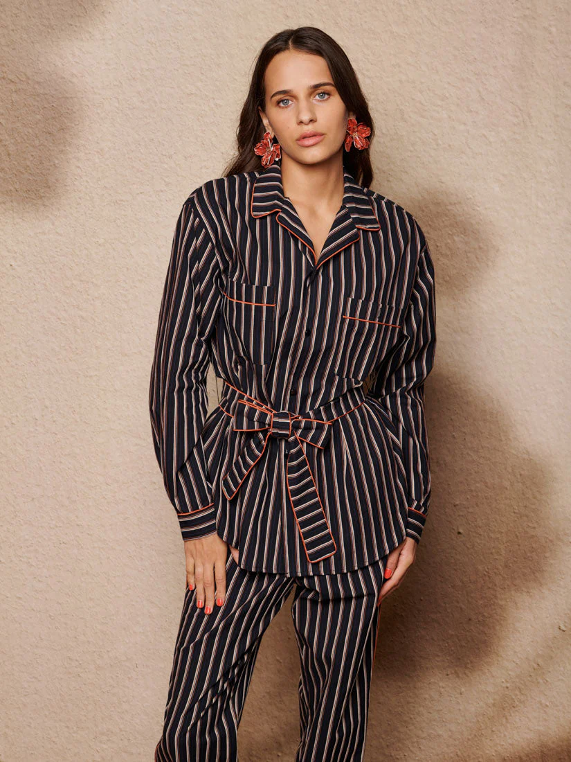 Wisp Stripe Pyjama Shirt - Image 3