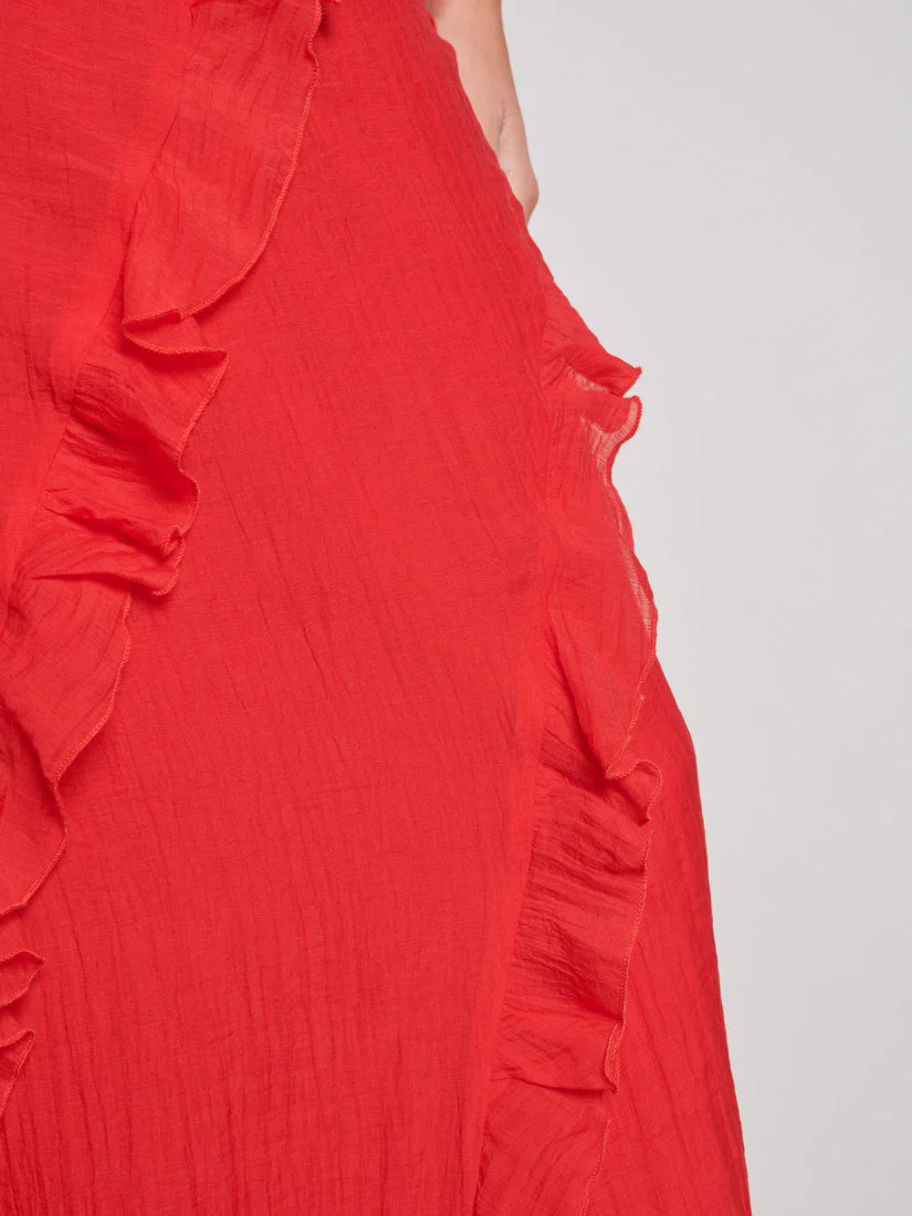 <b> Ghospell </b> Wynn Flounced Midi Skirt - Image 6