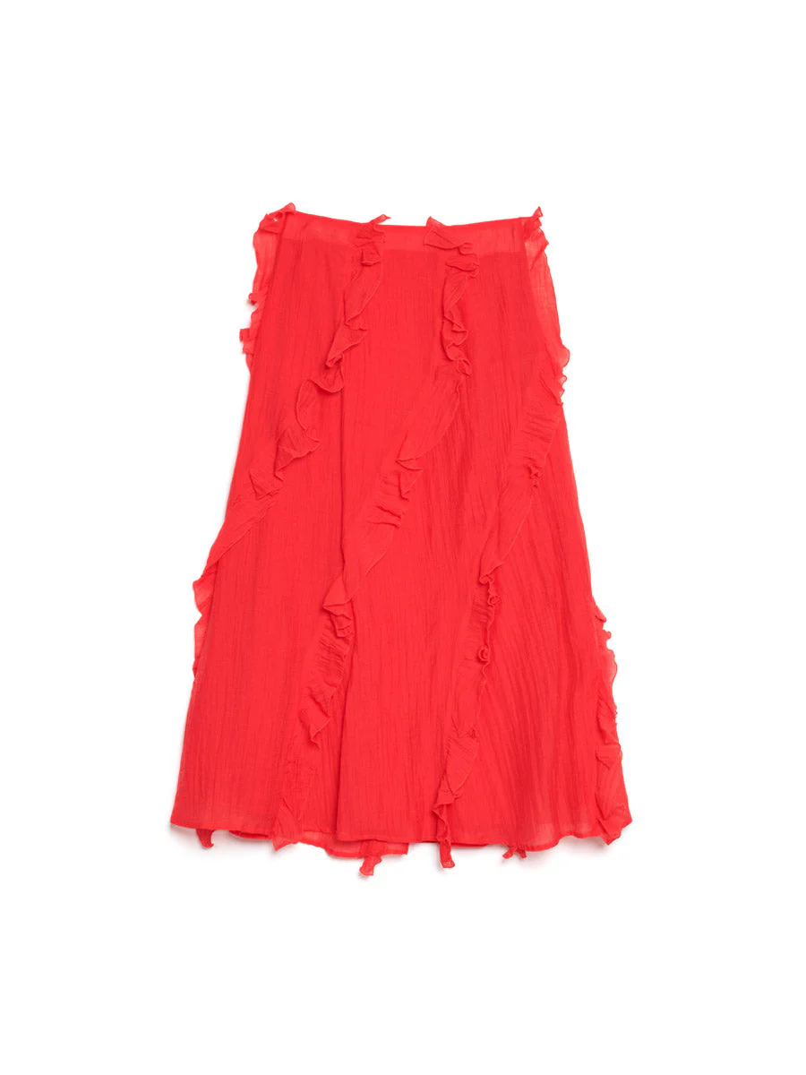 <b> Ghospell </b> Wynn Flounced Midi Skirt - Image 7